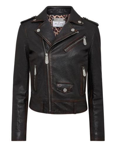 Vintage Leather Boxy Biker
