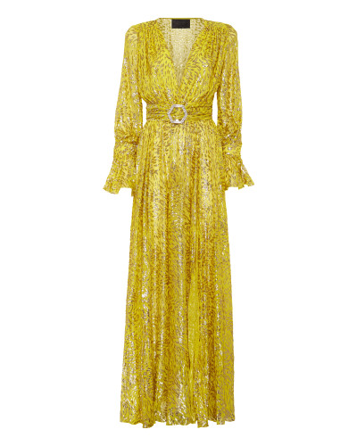 Gold Lurex Long Dress