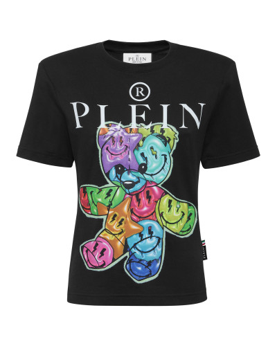 Padded Shoulder T-shirt Sexy Pure Smile