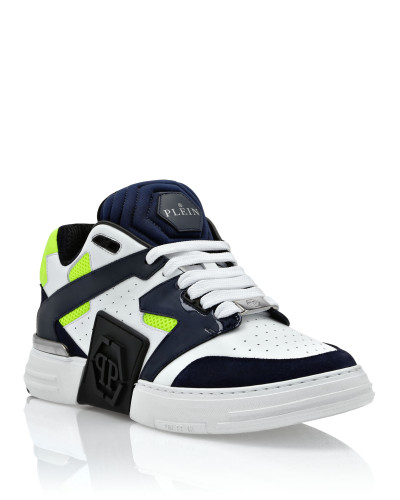 Mix Leather Lo-Top Sneakers