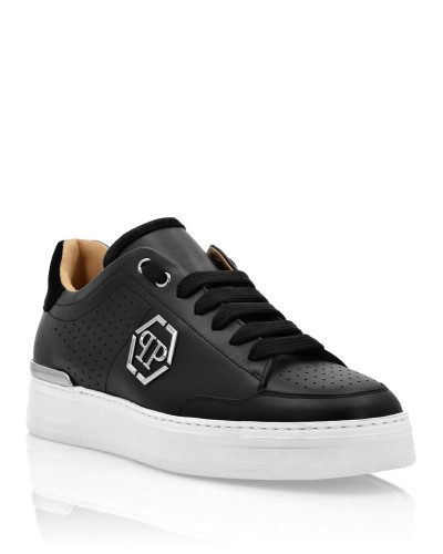 Mix Leather Lo-Top Sneakers