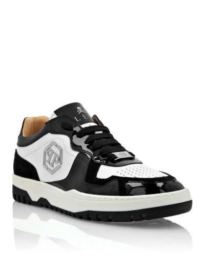 Mix Leather Lo-Top Sneakers