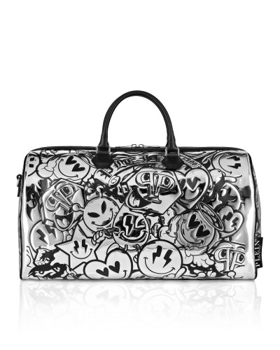 Mirror Leather Large Handle Bag Smile
