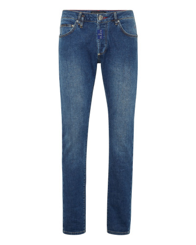 Denim Super Straight Cut Fit Trousers Hexagon