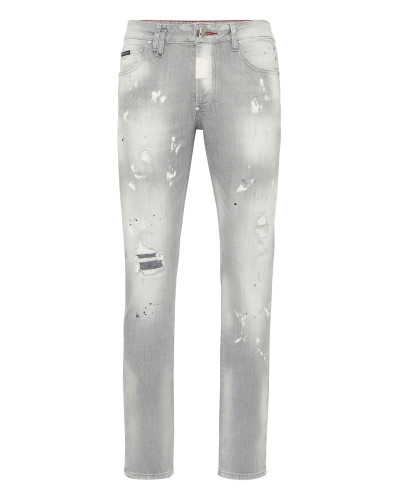 Denim Super Straight Cut Fit Trousers Hexagon