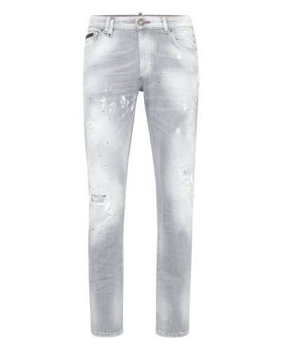 Denim Super Straight Cut Trousers Smile