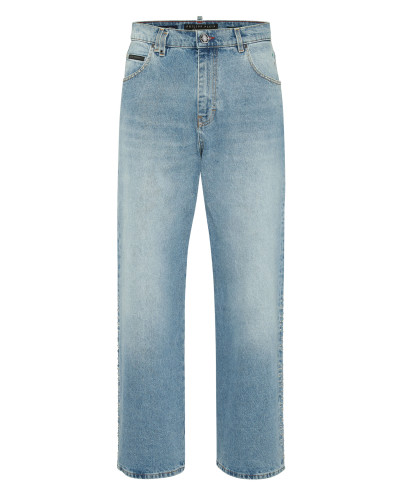 Denim Beach Boy Fit Trousers Studs