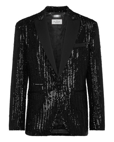 Paillettes Herringbone Blazer Gothic Plein