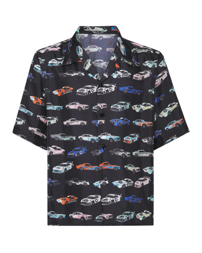Silk Bowling Shirt SS Cars Racing