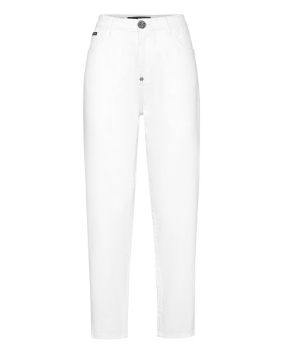 Denim Mom Fit Trousers