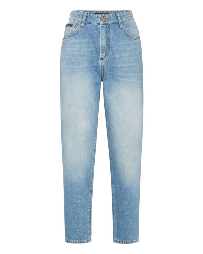 Denim Mom Fit Trousers