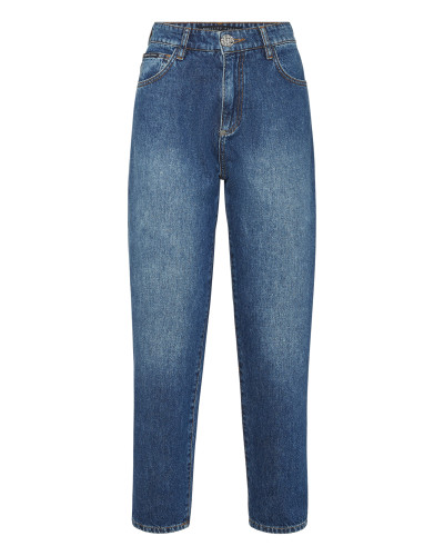 Denim Mom Fit Trousers