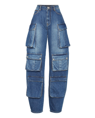 Denim Cargo Trousers