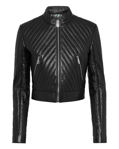 Vintage Leather Biker Jacket LS Flame