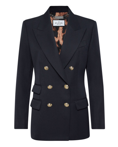 Wool Marine Fit Blazer LS