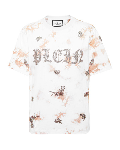 Tie-Dye T-Shirt Man Fit Round Neck SS Flowers