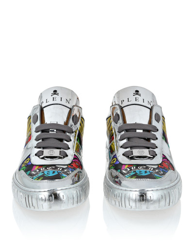 Mirror Leather Lo-Top Sneakers Smile