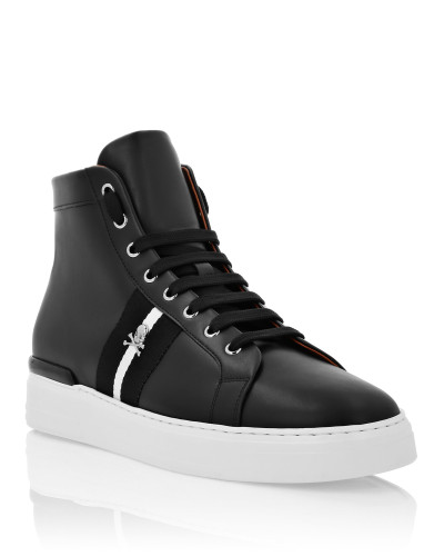 Leather Hi-Top Sneakers Stripes Stripes