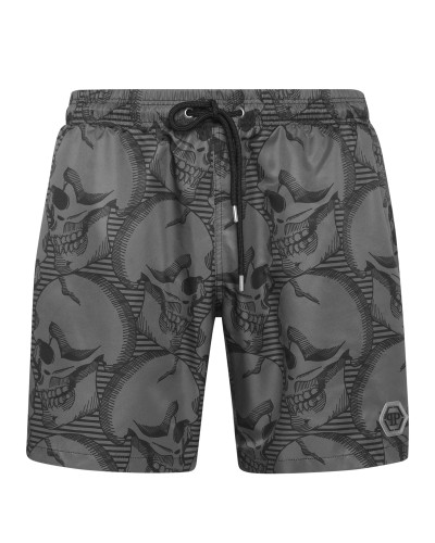 Short Swim Boxer Skull