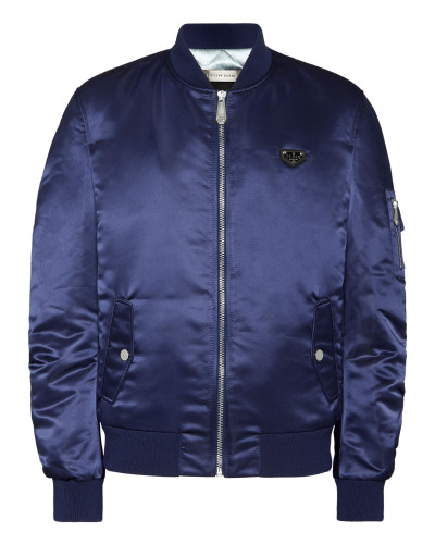 Satin Top Gun Bomber LS Gothic Plein