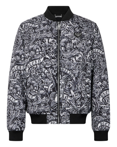 Nylon Bomber All-Over Tattoo