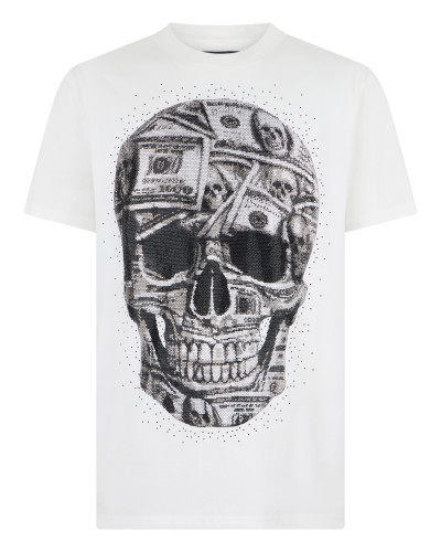 Jersey Round Neck T-Shirt SS Skull Dollar Stones