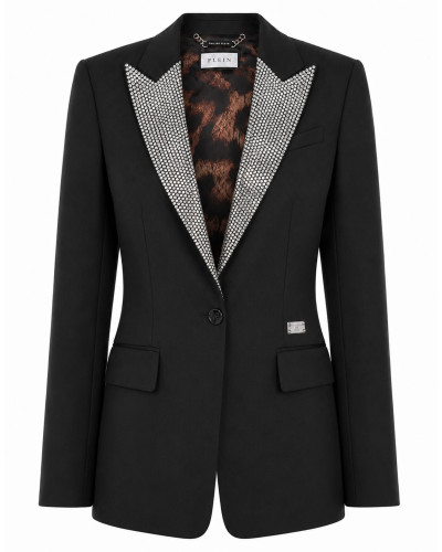 Single Breasted Fit Blazer Crystal Strass