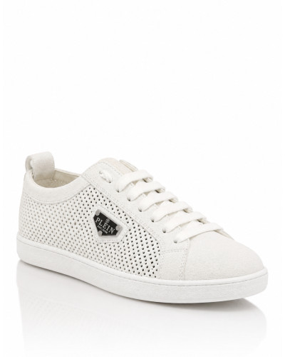 Perforated Suede Low-Top Sneakers