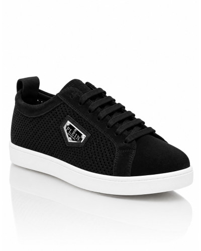Perforated Suede Low-Top Sneakers